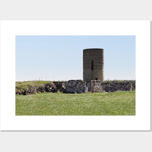 Old Silo and Rocks Posters and Art